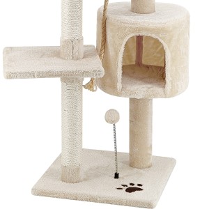 Hoekige kattenkrabpaal 112 cm.