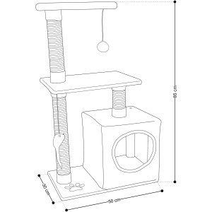 Griffoir pour chats à 85 cm.