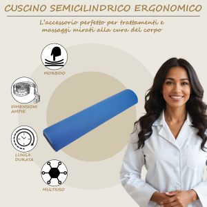Pillow Semi-cylinder for massage table