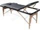 Massagetafel 3 zones zwart + rolhouder