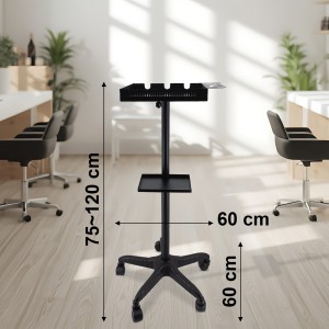 Chariot professionnel en fer avec 5 roulettes