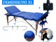 Massage Table 3 section Blue + Paper Roll holder