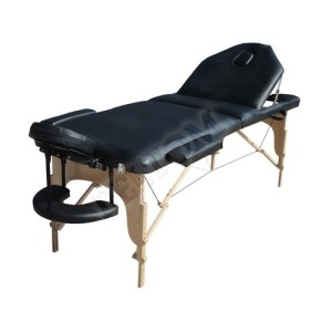Massagetafel nieuw model zwart + rolhouder