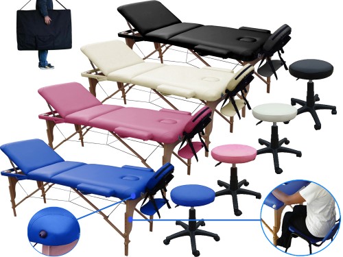 3-zone massagetafel + kruk