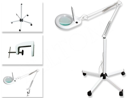 Floor Magnifying Lamp 5 Diopter Smart + Clamp